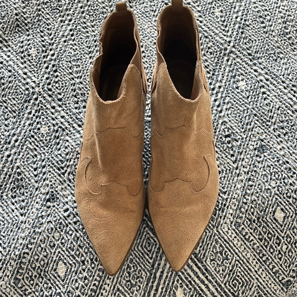 Western Suede Ankle Boots
